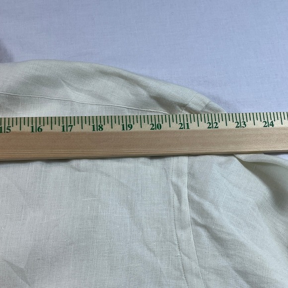 Ralph Lauren Blaire Linen Button Down Shirt‎ Mens XL Ivory Beige Casual - Picture 6 of 9